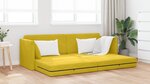 vidaXL Canapé-lit au sol 2-en-1 Jaune 213x144x60 cm Velours