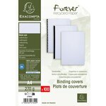 Paquet De 100 Couvertures Grain Cuir Pour Reliure A4 - Blanc - Papeteries De Clairefontaine