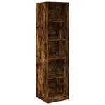 vidaXL Garde-robe chêne fumé 50x50x200 cm bois d'ingénierie