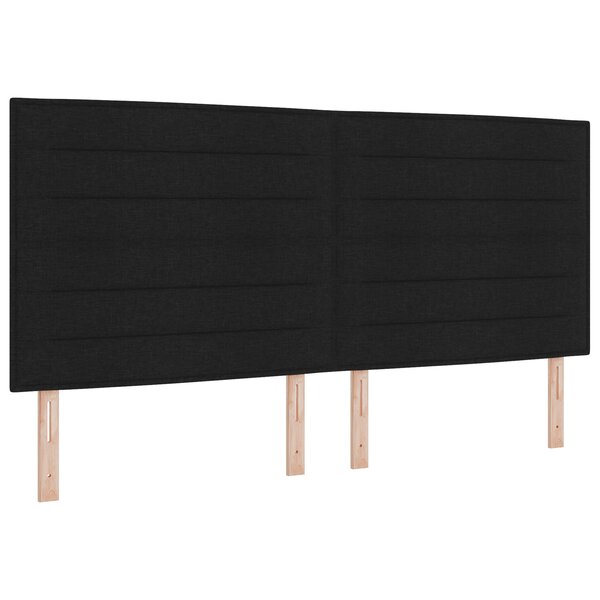 vidaXL Tête de lit Design Lines Noire 200 cm Tissu