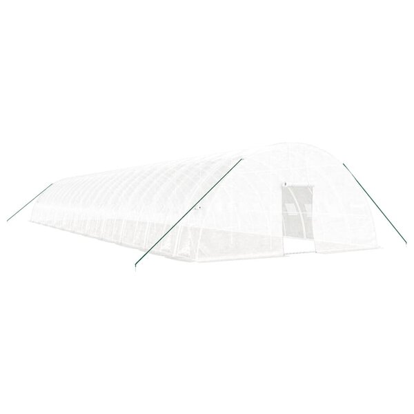 vidaXL Serre avec cadre en acier blanc 132 m² 22x6x2 85 m