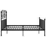 vidaXL Cadre de lit Noir Métal 180x200 cm