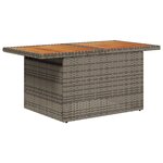 Ensemble de canapé de jardin 9 pièces avec coussins gris poly rotin vidaXL