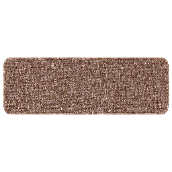 Tapis d'escalier vidaXL avec backing en latex Marron 25x60 cm