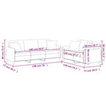 vidaXL Ensemble de canapés 2 Pièces avec coussins crème tissu