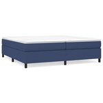 vidaXL Sommier à lattes de lit avec matelas Bleu 200x200 cm Tissu