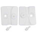 vidaXL Poids de tonnelle 4 Pièces PE Blanc