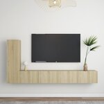 vidaXL Ensemble de meubles TV 3 Pièces Chêne sonoma Bois d'ingénierie