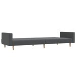 vidaXL Canapé-lit à 2 places gris clair tissu