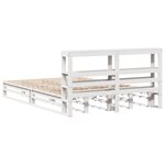 vidaXL Cadre de lit sans matelas blanc 135x190 cm bois de pin massif
