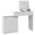 vidaXL Coiffeuse avec LED blanc 115x37x110 5 cm