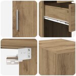 Meuble de rangement slim vidaXL Chêne artisanal 30x42.5x225 cm Bois d'ingénierie
