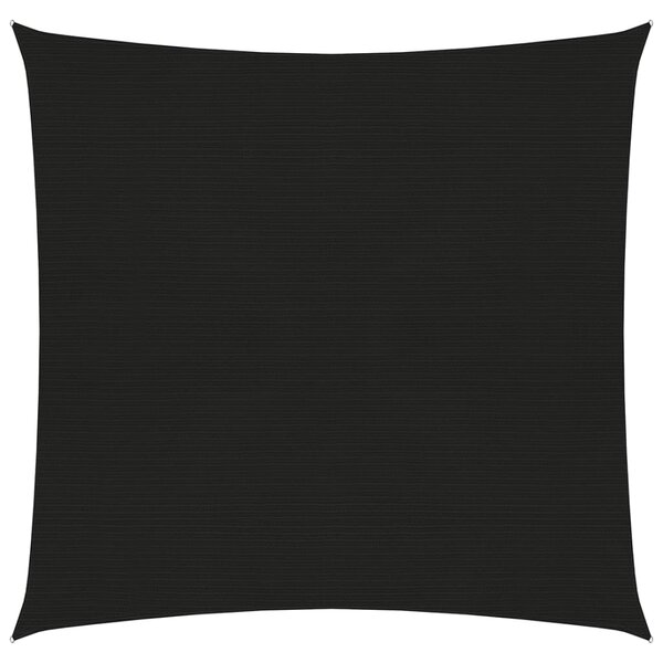 vidaXL Voile d'ombrage 160 g/m² Noir 6x6 m PEHD