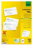 Bte 400 cartes de visite 85 x 55 mm 190g extra blanc sigel