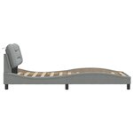 vidaXL Cadre de lit sans matelas gris clair 80x200 cm tissu