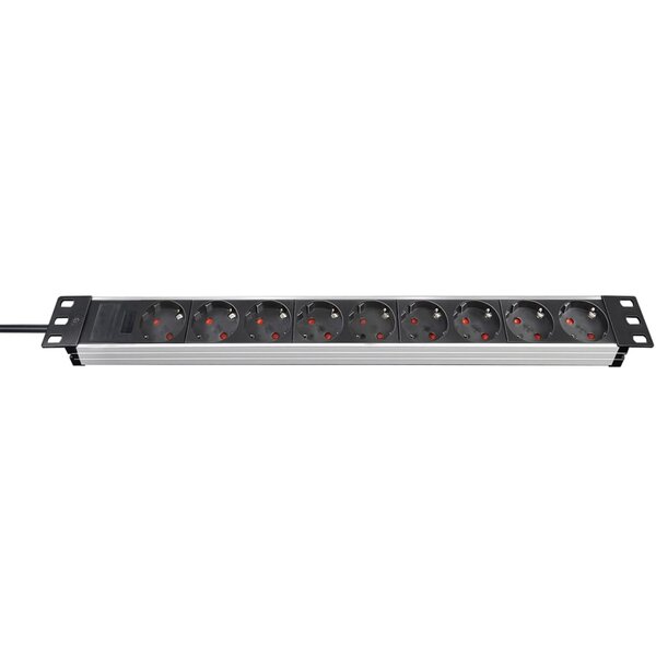 Brennenstuhl rallonge à 9 prises "alu-line" noir 48 cm