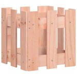 vidaXL Jardinière avec design de clôture 30x30x30 cm Douglas massif