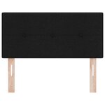 Cabeza LED vidaXL Boutons Capitonnés Noir 90 cm Tissu