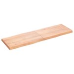 vidaXL Dessus de table bois massif traité bordure assortie