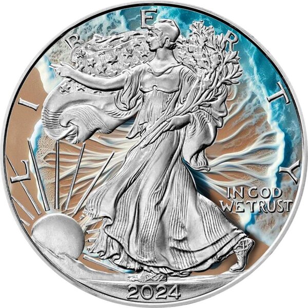 Pièce de monnaie en Argent 1 Dollar g 31.1 (1 oz) Millésime 2024 STILL WATERS