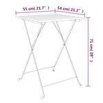 Ensemble de bistro jardin meuble extérieur terrasse pliable 3 pièces bois d'acacia solide et acier 02_0013543