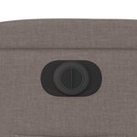vidaXL Fauteuil inclinable électrique Taupe Tissu