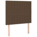 vidaXL Tête de lit à LED Marron foncé 100x5x118/128 cm Tissu
