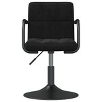 vidaXL Chaises pivotantes à manger lot de 4 noir velours