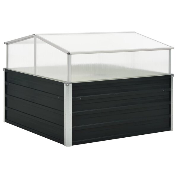 vidaXL Serre Anthracite 100x100x77 cm Acier galvanisé