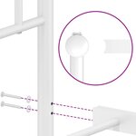 vidaXL Cadre de lit métal sans matelas et pied de lit blanc 135x190 cm
