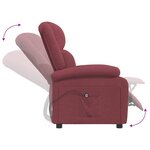 vidaXL Fauteuil inclinable électrique Rouge bordeaux Tissu