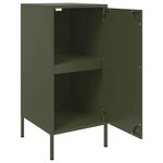 vidaXL Buffets 2 Pièces vert olive 36x39x79 cm acier laminé à froid