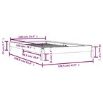 vidaXL Lit empilable sans matelas noir 100x200 cm bois massif de pin