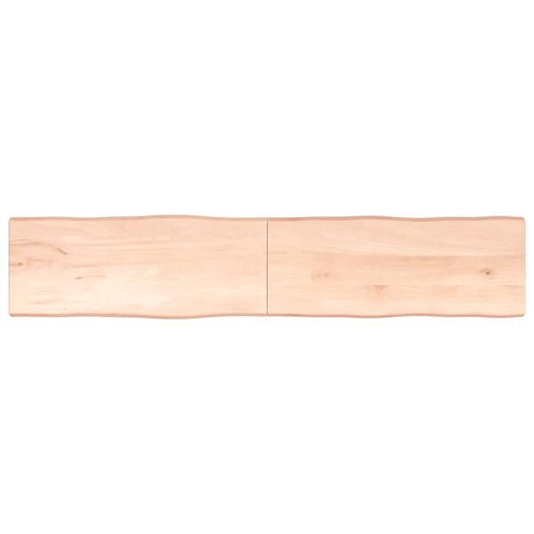 vidaXL Dessus de table bois massif non traité bordure assortie