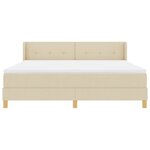 vidaXL Lit à ressorts avec matelas crème 180x200 cm en tissu