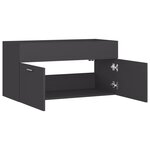 vidaXL Armoire d'évier Gris 90x38 5x46 cm Bois d’ingénierie