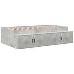 vidaXL Cadre de lit gris béton 90x200 cm