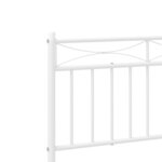 vidaXL Cadre de lit métal sans matelas et tête de lit blanc 183x213 cm