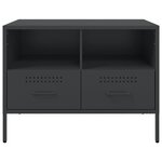 vidaXL Meuble TV noir 68x39x50 5 cm acier laminé à froid