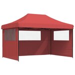 vidaXL Tente de réception pliable escamotable avec 3 parois latérales