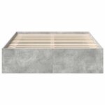 vidaXL Cadre de lit sans matelas gris béton 135x190 cm