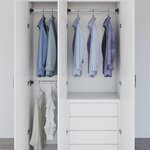 vidaXL Rails de garde-robe télescopiques 2 Pièces Argenté 58-100 cm