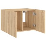 vidaXL Meuble TV mural avec lumières LED chêne sonoma 60x35x41 cm