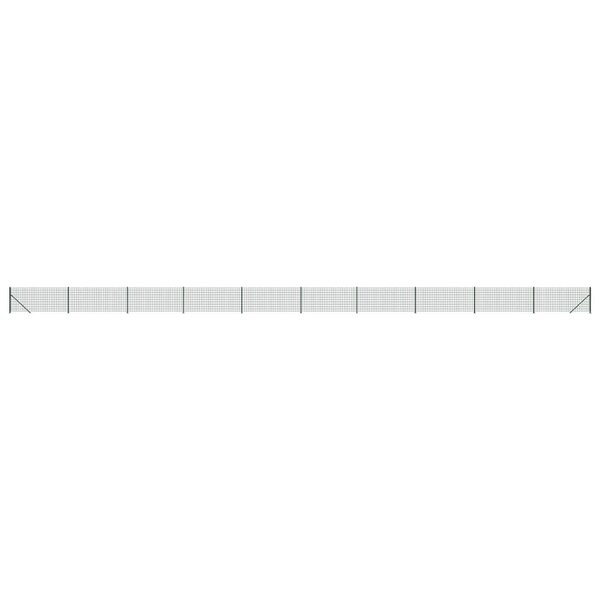 vidaXL Clôture en treillis métallique avec bride vert 1 1x25 m