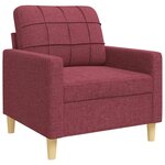 vidaXL Ensemble de canapés 3 Pièces coussins décoratifs bordeaux tissu