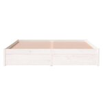 vidaXL Cadre de lit sans matelas blanc bois massif 160x200 cm