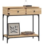 vidaXL Table console chêne sonoma 75x34 5x75 cm bois d'ingénierie