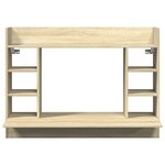 Bureau table poste de travail meuble d'ordinateur informatique étude mural chêne sonoma 105 x 48 x 75 cm bois d'ingénierie brun 02_0023878