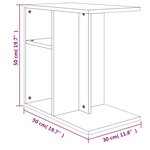 vidaXL Table d'appoint Chêne sonoma 50x30x50 cm Bois d’ingénierie