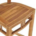 vidaXL Chaise de bar Bois de teck solide